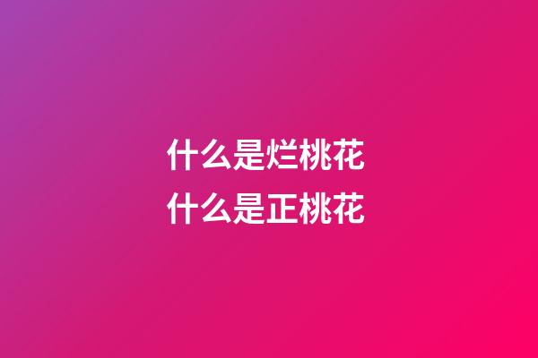 什么是烂桃花 什么是正桃花